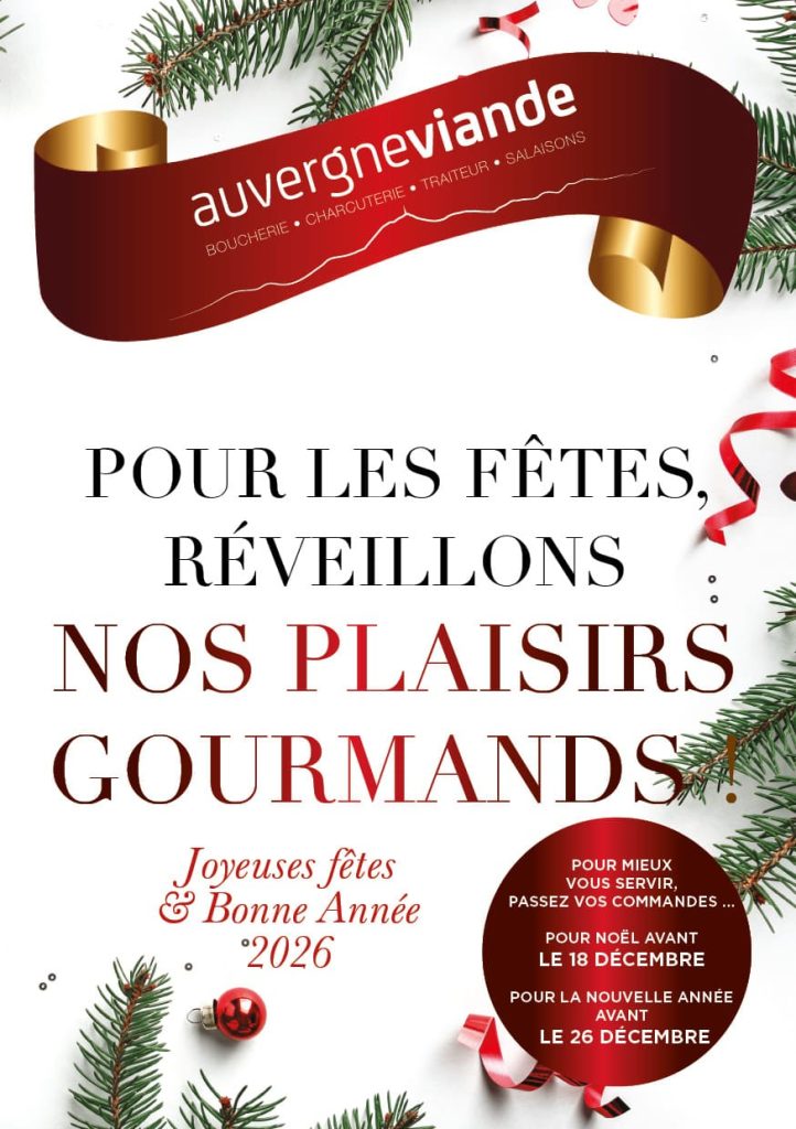 Plaquette menus de noël 2025